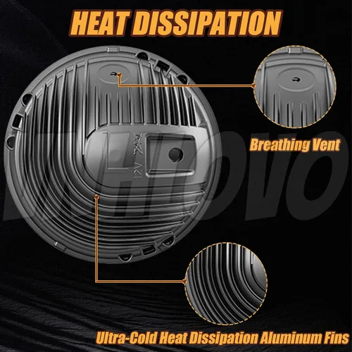 Vista 4 de 2023 Ultra brillo 7 pulgadas halo LED reflector redondo H6024 faro DRL haz alto y bajo estilo Bronco compatible con Jeep Wrangler TJ JK CJ Miata