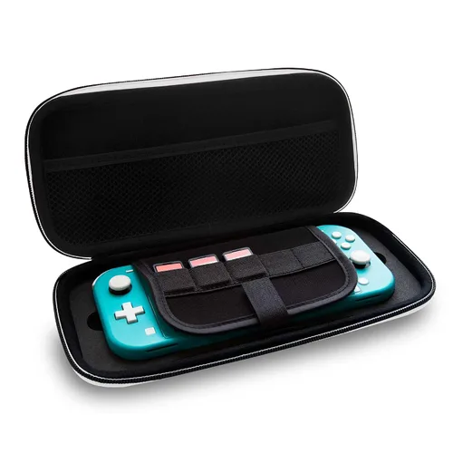 Vista 9 de 4Gamers Hard Shell Travel Case Black & White - Compatible with Nintendo Switch, Lite & OLED