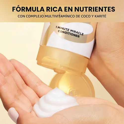 Vista 7 de Pantene Pro-V Miracles Curl Define & Shine Coconut + Shea 1 Minute Miracle Conditioner 10.9 FL OZ