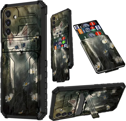 Vista 67 de Funda para Samsung A13 5G, Galaxy A13 5G con tarjetero desmontable atril resistente a prueba de golpes funda protectora para Samsung Galaxy A13 Gato