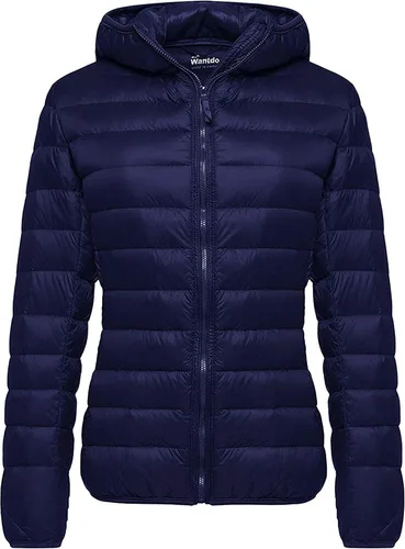 Vista 15 de Wantdo - Chaqueta de plumón corto con capucha para mujer Beige
