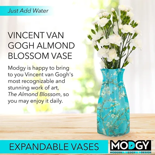Vista 2 de MODGY Florero extensible de plástico decorativo moderno para centros de mesa de flores, decoración de mesa de comedor, sala de estar, baño, oficina