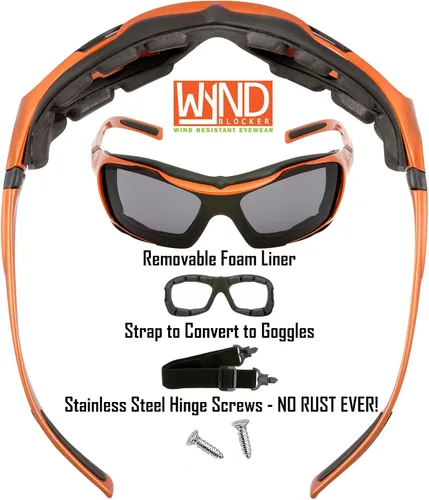 Vista 3 de WYND Blocker Gafas de sol polarizadas grandes para motociclismo