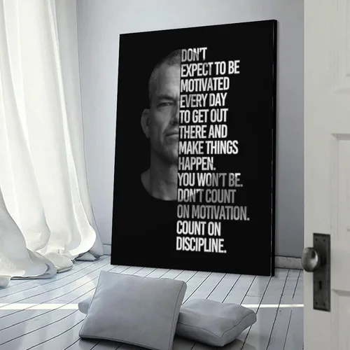 Vista 3 de MOJDI Jocko Willink - Póster de positividad con citas famosas, lienzo para decoración de habitación, estética y decoración, póster de arte de pared