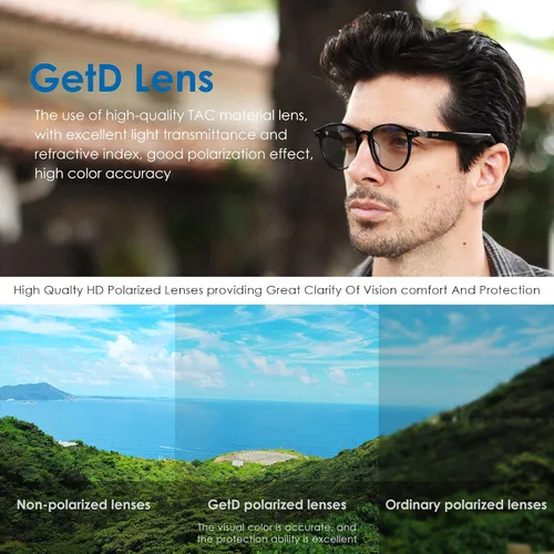 Vista 8 de GetD Gafas de acetato AI 2026, lentes inteligentes con tecnología ChatGPT, traducción en tiempo real con IA con 147 idiomas, gafas Bluetooth
