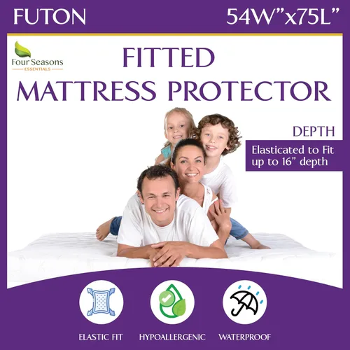 Vista 15 de Protector de colchón acolchado de tamaño individual, protector de colchón impermeable ajustable, cubrecolchón con parte superior acolchada, funda