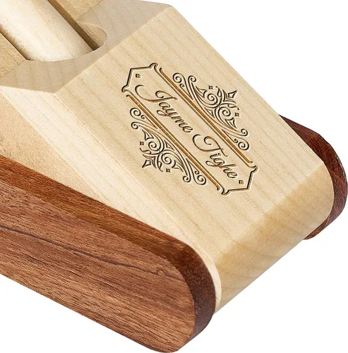 Vista 9 de Sistema grabado personalizado de la pluma de madera, pluma ejecutiva y caja con personalización libre, bolígrafo con estuche para regalo (B)