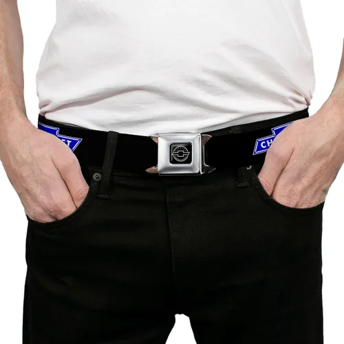 Vista 3 de Buckle-Down Cinturón de seguridad – Chevy Bowtie Logo REPEAT – 1.0 pulgadas de ancho – 20-36 pulgadas de largo
