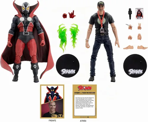Vista 2 de McFarlane Toys - Figura de acción de Spawn & Todd McFarlane de 7 pulgadas, 2 unidades, 30 aniversario