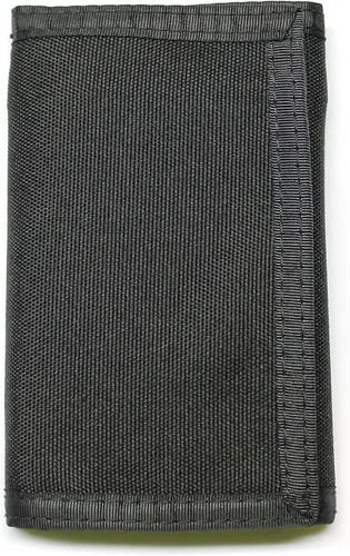 Vista 5 de Cartera de nailon con bolsillo para monedas, Negro, 3 x 5