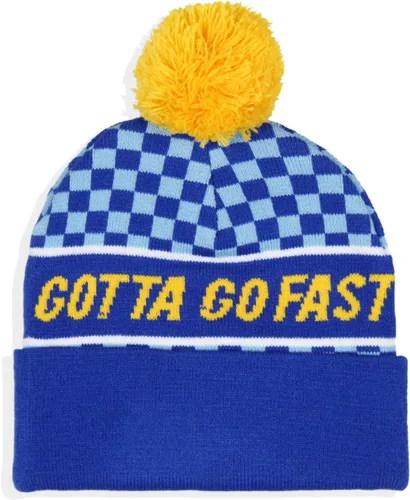 Vista 4 de Sonic The Hedgehog Gotta Go Fast - Gorro con pompón, color azul