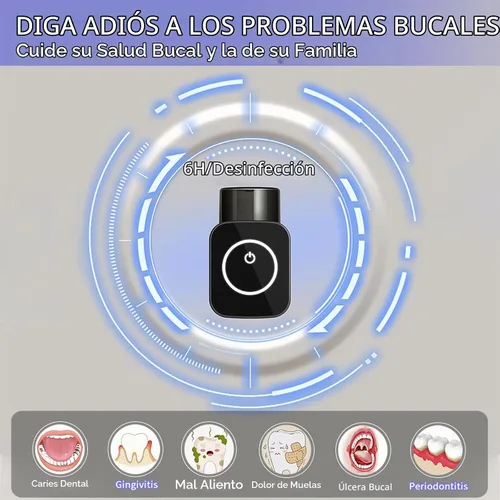 Vista 6 de Soporte para cepillos de dientes montado en la pared, 1 taza para cepillos de dientes con secado y limpieza inteligente, estuche de limpieza