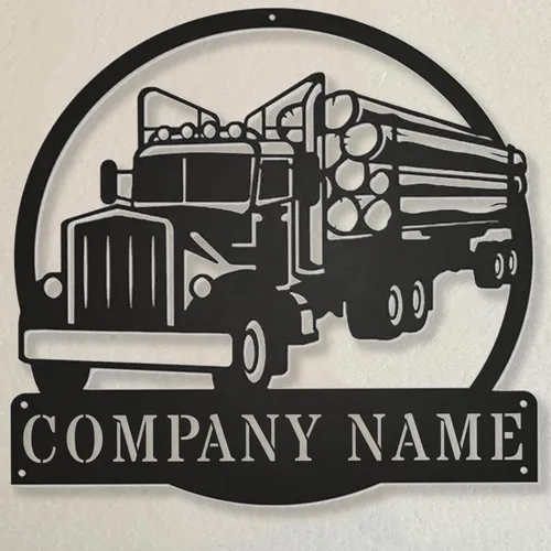 Vista 59 de Letrero de metal personalizado con nombre de camión, semirremolque, arte de pared para valla de garaje, patio, decoración al aire libre, letrero