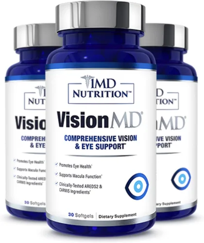 Vista 10 de 1MD Nutrition VisionMD - Vitamina para ojos CARMIS - Suplemento ocular para adultos - con OptiLut luteína y zeaxantina - Apoya el cuidado