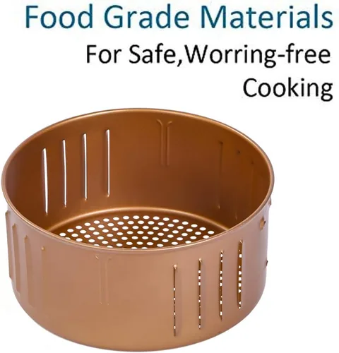 Vista 3 de Cesta de repuesto para freidora de aire de 3.7 cuartos de galón para energía, accesorios para freidora de aire para Gowise USA, cesta antiadherente