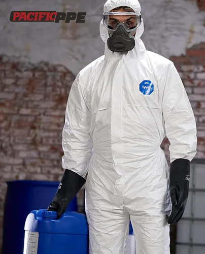Vista 5 de PACIFIC PPE Guantes resistentes a productos químicos, guantes de goma industriales de gran resistencia, resistentes a ácidos, alcalinos y aceite, 32