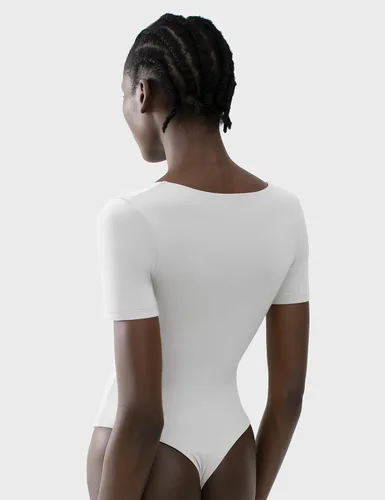 Vista 4 de PUMIEY Body de manga corta con cuello en V para mujer, colección Sharp
