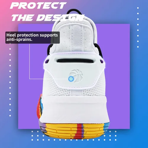 Vista 7 de WETIKE - zapatillas de básquetbol antideslizantes para niños y niñas, zapatillas para correr al aire libre (niños pequeñosniños grandes)