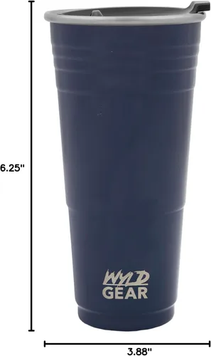 Vista 9 de Wyld Gear - Taza de metal reutilizable de acero inoxidable de 16 onzas con tapa