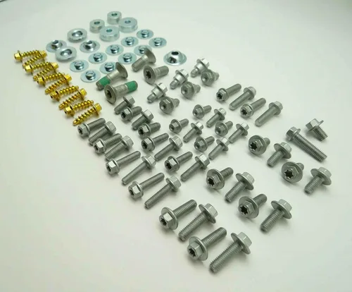 Vista 3 de 97pc SPECBOLT Kit de pernos de cuerpo para guardabarros de asiento de plástico, protectores de horquilla, cubiertas y bastidor auxiliar. Se adapta a