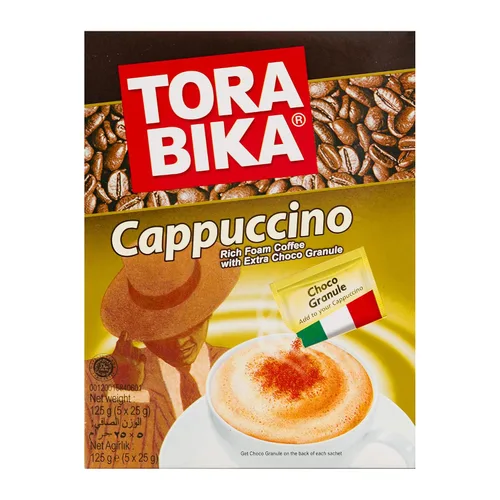 Vista 3 de Torabika Café instantáneo Cappuccino de 5 unidades, 4.41 oz por Torabika