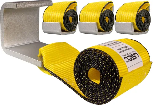 Vista 12 de US Cargo Control - Correa de cabrestante de 10 cm x 1,5 m para contenedores de descarga lateral con gancho plano y extremo cosido, límite de carga