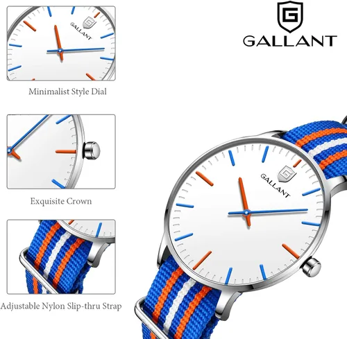 Vista 6 de Reloj de pulsera de cuarzo para parejas de hombres y mujeres, reloj de pulsera de acero ultra fino casual clásico de malla para él y para ella