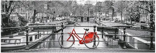 Vista 2 de Clementoni 39440 Panorama-Amsterdam Bicicleta-1000 Piezas, Multicolor