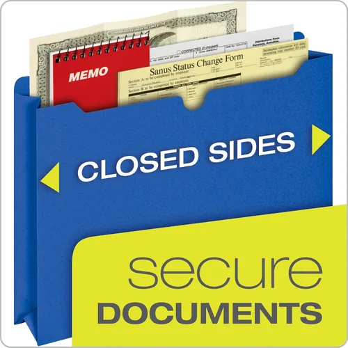 Vista 4 de Pendaflex Translucent Poly File Jackets, Legal Size, Assorted Colors, (50993), 5 Count (Pack of 12)
