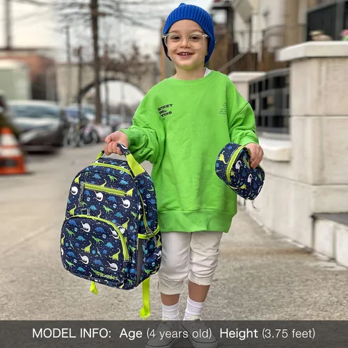 Vista 7 de mibasies Boys Backpack 5-8 Lightweight Kids Backpacks Boys - Boy Bookbag for Elementary School - Galaxy Dinosaur
