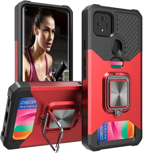 Vista 6 de Rome Tech Funda protectora resistente para Google Pixel 5a 5G (no para Pixel 5a), funda protectora con soporte, funda de grado militar