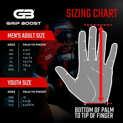 Vista 6 de Guantes de fútbol Grip Boost - Peace Stealth 6.0 Boost Plus Tecnología adhesiva - Guantes de fútbol para adultos y jóvenes para receptor abierto