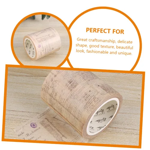Vista 4 de 2 rollos de calcomanías decorativas para álbumes de recortes, cinta washi multiusos, cinta autoadhesiva, cinta adhesiva de papel gótico, cinta