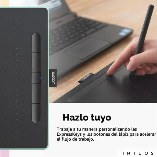 Vista 3 de Wacom Intuos Medium - Tableta gráfica de dibujo Bluetooth, portátil para profesores, estudiantes y creadores, 4 ExpressKeys personalizables