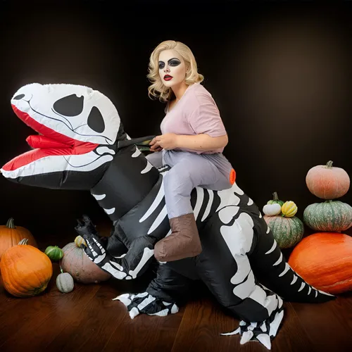 Vista 7 de Luxanna Disfraz inflable para adultos, Navidad, Halloween, fiesta, cosplay, traje de hombre y mujer, disfraz divertido de cuerpo completo
