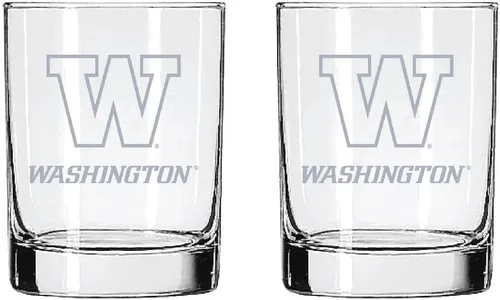 Vista 31 de Alabama - Juego de 2 vasos de cristal grabado satinado de 2 caras Marea carmesí de Alabama