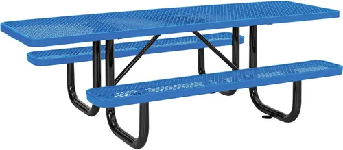 Vista 9 de Global Industrial Mesa de picnic rectangular de 8 pies, compatible con ADA Negro