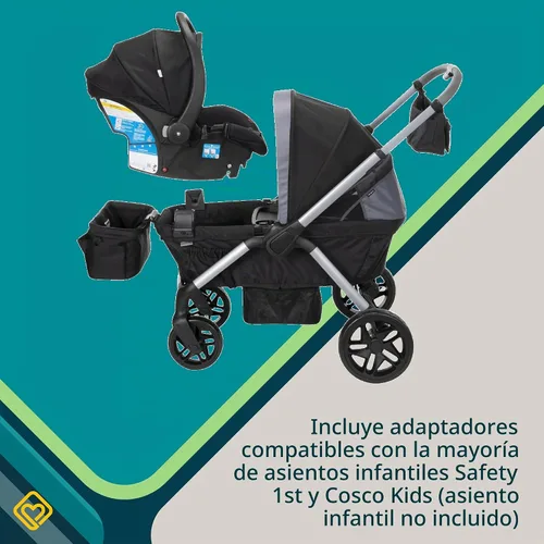 Vista 14 de Safety 1st Summit Wagon - Cochecito para 2 niños con bandeja extraíble en la calle alta