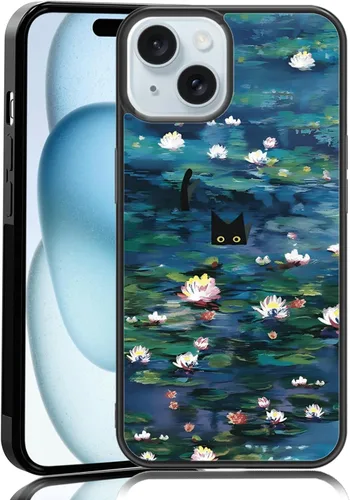 Vista 92 de Elegante funda de teléfono con diseño de gato Marie compatible con iPhone 11, funda de encaje dorado para iPhone, a prueba de golpes, rosa fucsia