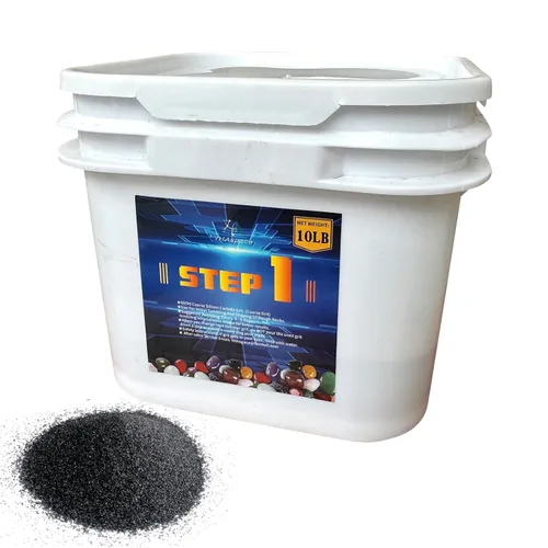 Vista 6 de 8 libras de medio abrasivo para tambor, óxido de aluminio fino 1500 para pulir, paso 4 para pulir piedras, medio abrasivo para pulir rocas, funciona