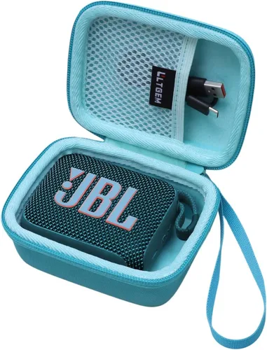 Vista 10 de LTGEM - Funda compatible con altavoces JBL GO 4, silicona suave para altavoces JBL GO 4, color negro