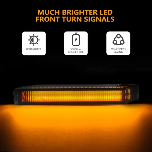 Vista 2 de Luces LED de señal de giro para espejo lateral Compatibles con Ford F150 2004-2014 Lámparas Reflectoras Raptor 2010-2014 Expedition 1997-2007 Luces