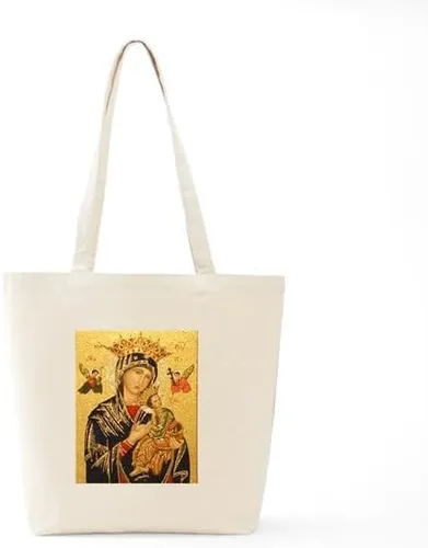 Vista 6 de CafePress Our Lady Of Perpetual Help - Bolsa de mano de lona natural bolsa de compras reutilizable