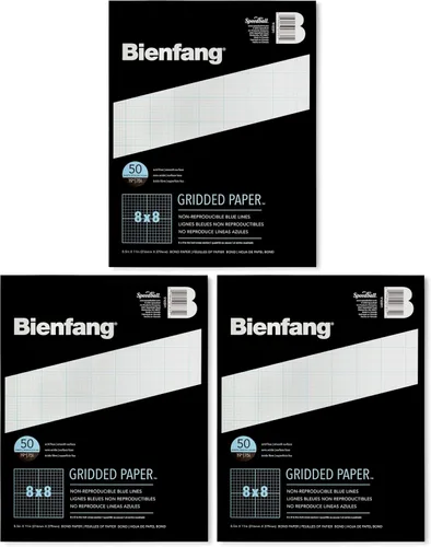 Vista 12 de Bienfang Designer Grid - Bloc de papel cuadriculado, sección cruzada de 10x10, 8.5 x 11 pulgadas, 50 hojas Sección transversal 10x10