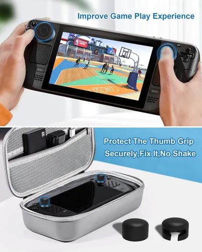 Vista 7 de 6 Pcs Joystick Thumb Grips Caps DEVASO Silicone Joystick Protector 4 Pcs of Anti-Slip Extended Thumb Grips Covers for Steam DeckSwitchPS5PS4Xbox 2