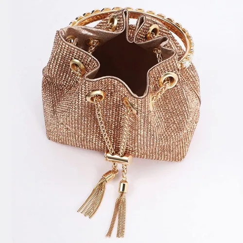 Vista 4 de DJBM Bolso de mano con diamantes completos para mujer, bolso de mano con diamantes de imitación, bolso de mano para mujer, fiesta, graduación