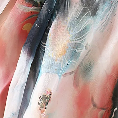 Vista 6 de MedeShe - Vestido de dama de honor de gasa floral para vacaciones en la playa
