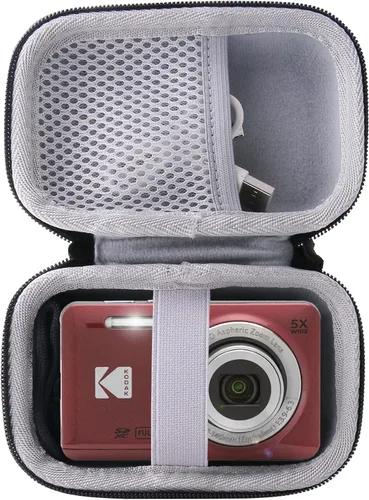 Vista 2 de Funda para cámara digital Lecran/Kodak PIXPRO Friendly Zoom FZ55/FZ53/FZ43/FZ45 y más marcas para cámara infantil (rosa)