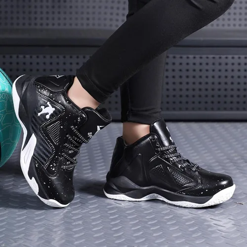 Vista 6 de Zapatos deportivos de baloncesto antideslizantes 3 negro