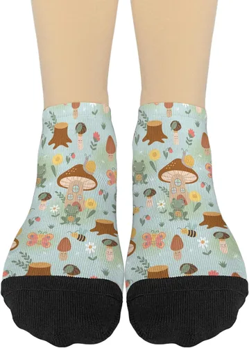 Vista 2 de devor Low Cut Socks Women Cotton Sock for Women's Casual Sock Fashion Cute Mushrooms Funny Mushrooms Magic Mushrooms Plant Forest Athletic Sock Girl